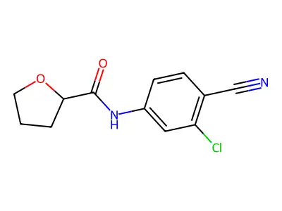 N-(3-chloro-4-cyanophenyl)oxolane-2-carboxamide structure