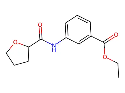 Ethyl 3-(oxolane-2-carbonylamino)benzoate structure