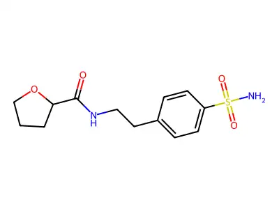 N-[2-(4-sulfamoylphenyl)ethyl]oxolane-2-carboxamide structure