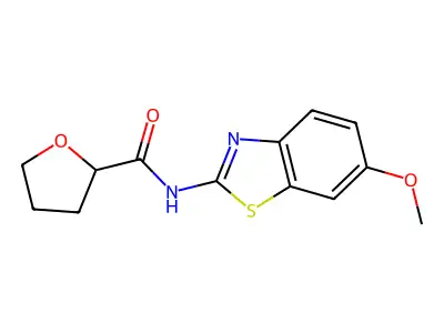 N-(6-methoxy-1,3-benzothiazol-2-yl)oxolane-2-carboxamide structure