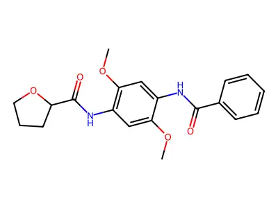 N-(4-benzamido-2,5-dimethoxyphenyl)oxolane-2-carboxamide structure