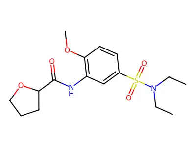 N-[5-(diethylsulfamoyl)-2-methoxyphenyl]oxolane-2-carboxamide structure