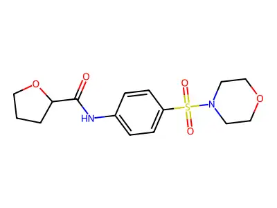 N-(4-morpholin-4-ylsulfonylphenyl)oxolane-2-carboxamide structure