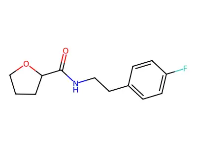 N-[2-(4-fluorophenyl)ethyl]oxolane-2-carboxamide structure