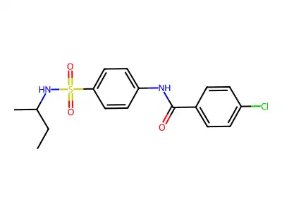 N-[4-(butan-2-ylsulfamoyl)phenyl]-4-chlorobenzamide structure