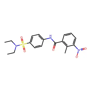 N-[4-(diethylsulfamoyl)phenyl]-2-methyl-3-nitrobenzamide structure