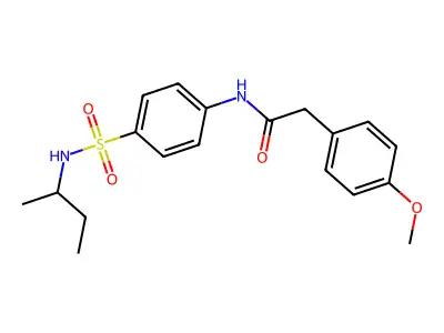 N-[4-(butan-2-ylsulfamoyl)phenyl]-2-(4-methoxyphenyl)acetamide structure