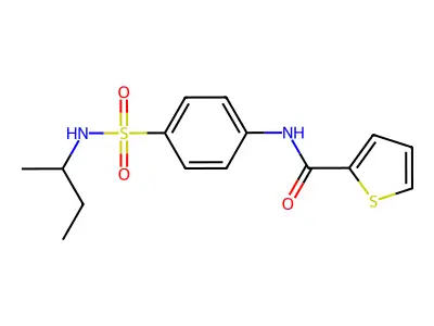 N-[4-(butan-2-ylsulfamoyl)phenyl]thiophene-2-carboxamide structure