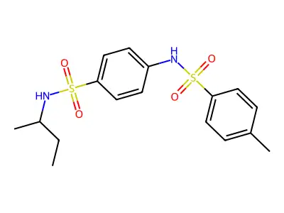 N-[4-(butan-2-ylsulfamoyl)phenyl]-4-methylbenzenesulfonamide structure