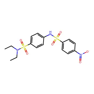 N,N-diethyl-4-[(4-nitrophenyl)sulfonylamino]benzenesulfonamide structure