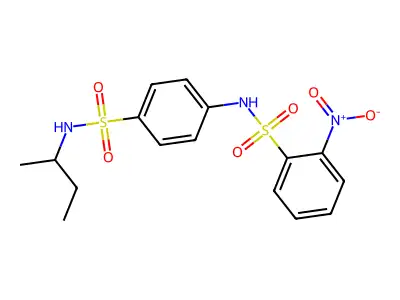 N-[4-(butan-2-ylsulfamoyl)phenyl]-2-nitrobenzenesulfonamide structure