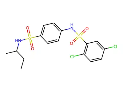 N-[4-(butan-2-ylsulfamoyl)phenyl]-2,5-dichlorobenzenesulfonamide structure