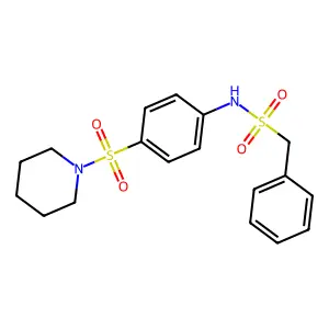 1-phenyl-N-(4-piperidin-1-ylsulfonylphenyl)methanesulfonamide structure