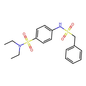 4-(benzylsulfonylamino)-N,N-diethylbenzenesulfonamide structure