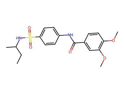 N-[4-(butan-2-ylsulfamoyl)phenyl]-3,4-dimethoxybenzamide structure