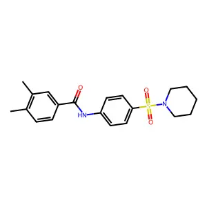 3,4-dimethyl-N-(4-piperidin-1-ylsulfonylphenyl)benzamide structure