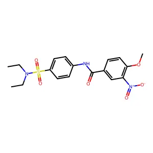 N-[4-(diethylsulfamoyl)phenyl]-4-methoxy-3-nitrobenzamide structure