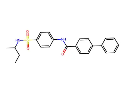 N-[4-(butan-2-ylsulfamoyl)phenyl]-4-phenylbenzamide structure