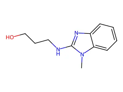 3-[(1-methyl-1H-1,3-benzodiazol-2-yl)amino]propan-1-ol structure