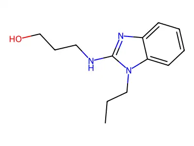 3-[(1-Propylbenzimidazol-2-yl)amino]propan-1-ol structure