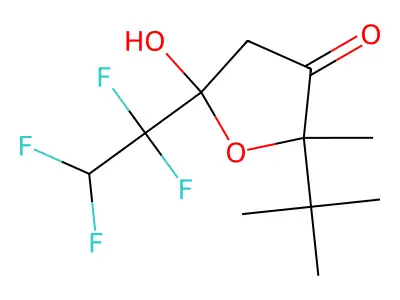 2-Tert-butyl-5-hydroxy-2-methyl-5-(1,1,2,2-tetrafluoroethyl)oxolan-3-one structure