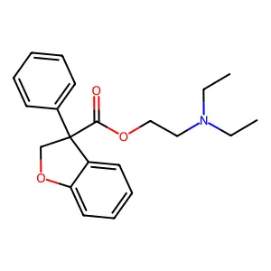 2-(Diethylamino)ethyl 2,3-dihydro-3-phenyl-3-benzofurancarboxylate structure