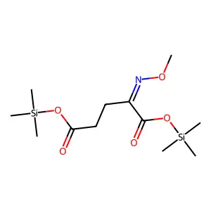 Bis(trimethylsilyl) 2-(methoxyimino)pentanedioate structure
