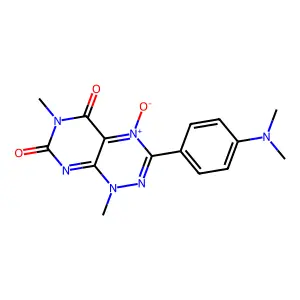Pyrimido(5,4-e)-1,2,4-triazine-5,7(1H,6H)-dione, 3-(4-(dimethylamino)phenyl)-1,6-dimethyl-, 4-oxide structure