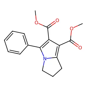 dimethyl 5-phenyl-2,3-dihydro-1H-pyrrolizine-6,7-dicarboxylate structure