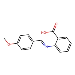 对甲氧基亚苄基邻氨基苯甲酸 structure