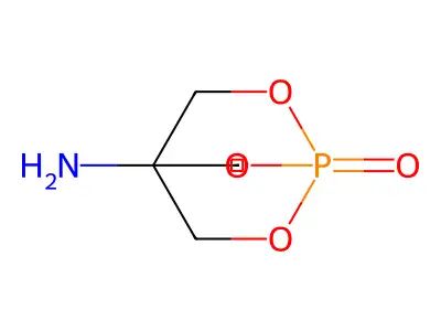 2,6,7-Trioxa-1-phosphabicyclo(2.2.2)octane-4-amine, 1-oxide structure
