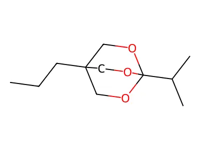 2,6,7-Trioxabicyclo(2.2.2)octane, 1-(1-methylethyl)-4-propyl- structure