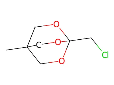 2,6,7-Trioxabicyclo(2.2.2)octane, 1-chloromethyl-4-methyl- structure