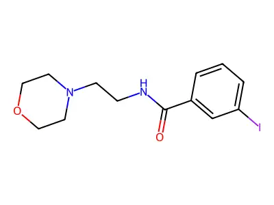 3-iodo-N-(2-morpholin-4-ylethyl)benzamide structure