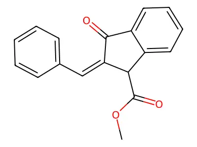 methyl 2-benzylidene-3-oxo-1H-indene-1-carboxylate structure