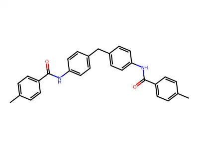 4-methyl-N-[4-[[4-[(4-methylbenzoyl)amino]phenyl]methyl]phenyl]benzamide structure