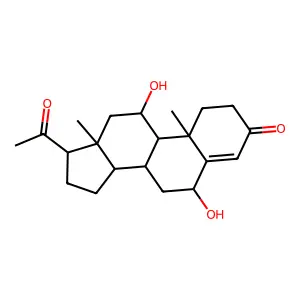 6beta,11alpha-Dihydroxyprogesterone structure