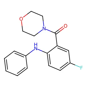(2-Anilino-5-fluorophenyl)(morpholin-4-yl)methanone structure