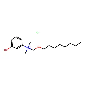 Ammonium, dimethyl(m-hydroxyphenyl)octyloxymethyl-, chloride structure