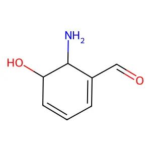 6-Amino-1-formyl-5-hydroxy-1,3-cyclohexadiene structure