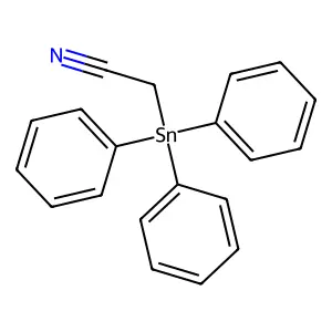Acetonitrile, 2-(triphenylstannyl)- structure