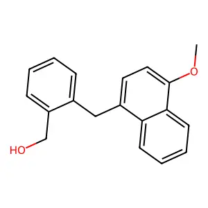 [2-[(4-Methoxynaphthalen-1-yl)methyl]phenyl]methanol structure
