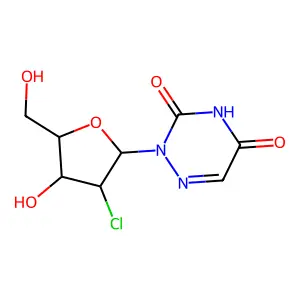 2-[3-Chloro-4-hydroxy-5-(hydroxymethyl)oxolan-2-yl]-1,2,4-triazine-3,5-dione structure