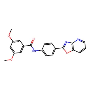 3,5-dimethoxy-N-[4-([1,3]oxazolo[4,5-b]pyridin-2-yl)phenyl]benzamide structure