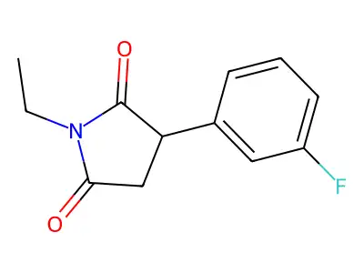 2,5-Pyrrolidinedione, 1-ethyl-3-(3-fluorophenyl)- structure