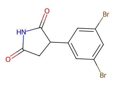 2,5-Pyrrolidinedione, 3-(3,5-dibromophenyl)- structure