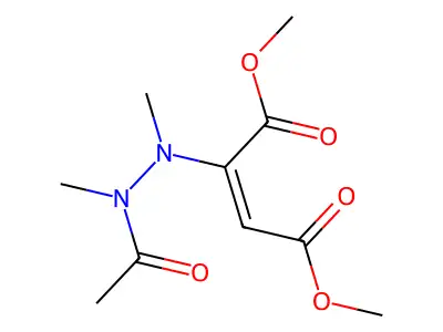 Maleic acid, 2-acetyl-1,2-di-methyl hydrazino-, dimethyl ester structure