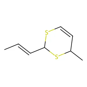 4H-1,3-Dithiin, 4-methyl-2-(1-propenyl)- structure