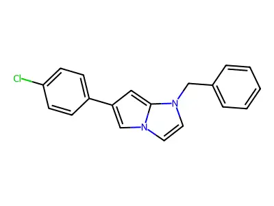 1H-Pyrrolo(1,2-a)imidazole, 1-benzyl-6-(p-chlorophenyl)- structure