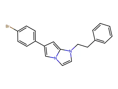 6-(p-Bromophenyl)-1-phenethyl-1H-pyrrolo(1,2-a)imidazole structure